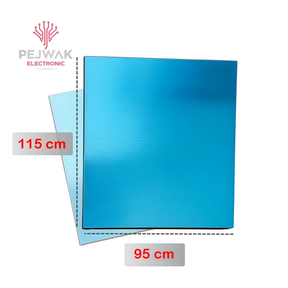فیبر آلومینیوم ضخامت 1mm یک رو 25 میکرون 95*115